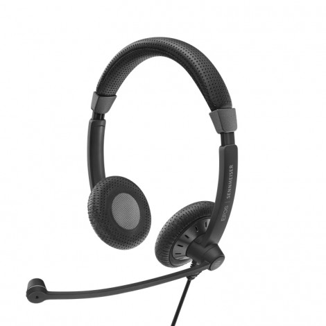 Sennheiser SC70 USB MS Black Double Sidedl corded headset WHF with USB Connect Microsoft Certified