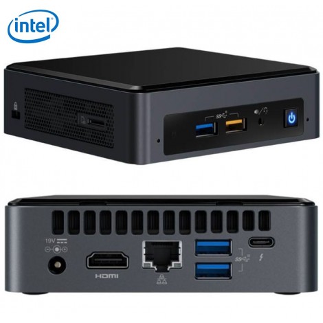 Intel NUC mini PC i5-8259U 3.8GHz 2xDDR4 SODIMM M.2 SATA/PCIe SSD HDMI USB-C (DP1.2) 3xDisplays GbE LAN WiFi BT 6xUSB DS POS 3yrs - no power cord~Powe