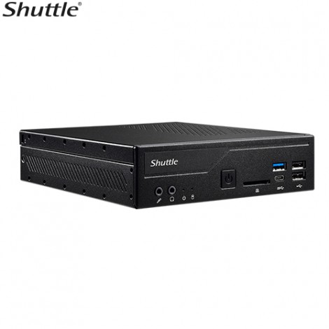 Shuttle DH410S XPC Slim 1.3L Barebone - H410, LGA1200, 2x DDR4 SODIMM, 1x 2.5' Bay, 1x M.2, 4K Dual Display, DP+HDMI, 4x USB3.0+3x USB2.