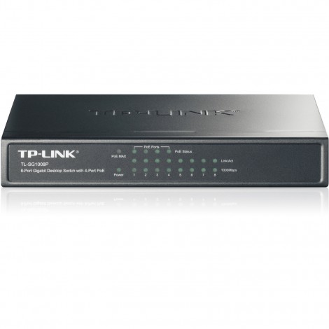 TP-Link TL-SG1008P 8-Port Gigabit Desktop Switch w/ 4-Port PoE