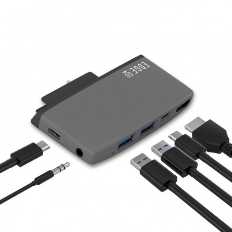 mbeat  Edge Go Multifunction USB- C Hub for Microsoft Surface Go 锛圲SB 3.0 Data x 2, USB-C Data x 1, HDMI, 3.5mm Audio, USB-C PD pass through charge)