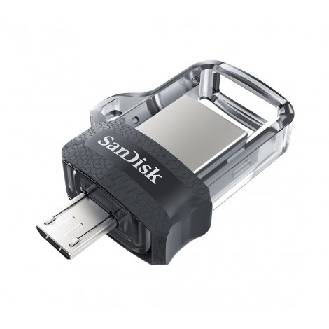 SanDisk Ultra Dual Drive m3.0 SDDD3 64GB USB3.0 & micro-USB connector OTG-enabled 150MB/s Flash Drive Memory Stick Android Smartphone Tablet Macs PCs