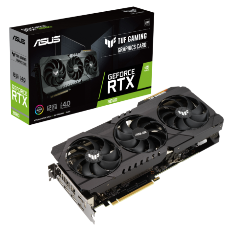 ASUS nVidia GeForce TUF-RTX3080-12G-GAMING RTX 3080 12GB GDDR6X LHR,  Ampere SM, 2nd Generation RT Cores,3rd Generation Tensor Cores