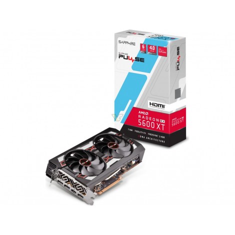 SAPPHIRE AMD RADEON PULSE RX 5600 XT 6GB GDDR6 HDMI / TRIPLE DP OC W/BP (UEFI) VGA CARD 1750MHz Boost, 14Gbps Memory Speed