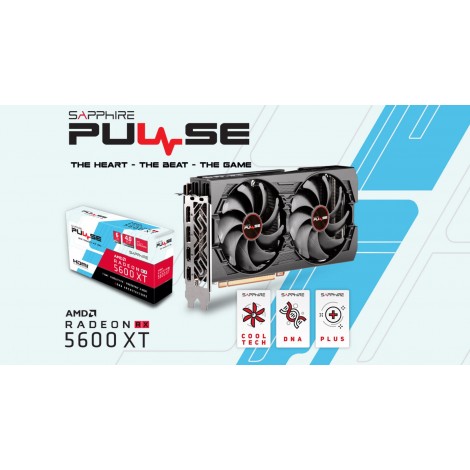 SAPPHIRE AMD RADEON PULSE RX 5600 XT BE 6GB GDDR6 Black Edition 1620MHz Boost 2xDP/2xHDMI PCIE 4.0 Single BIOS