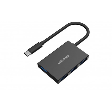Volans Aluminium USB-C to 4-Port USB 3.0 Hub HB04S-C