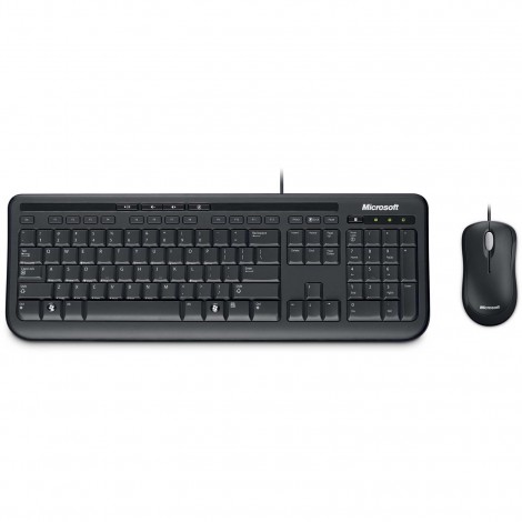 Microsoft Wired Desktop 600 USB Keyboard and Mouse Combo for Desktop PC Mac