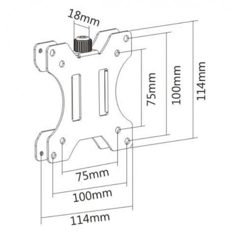 BRATECK XMA-03 Quick Release VESA Adapter Mount your VESA Monitor with Ease VESA75X75/100X100, 114x114x18mm