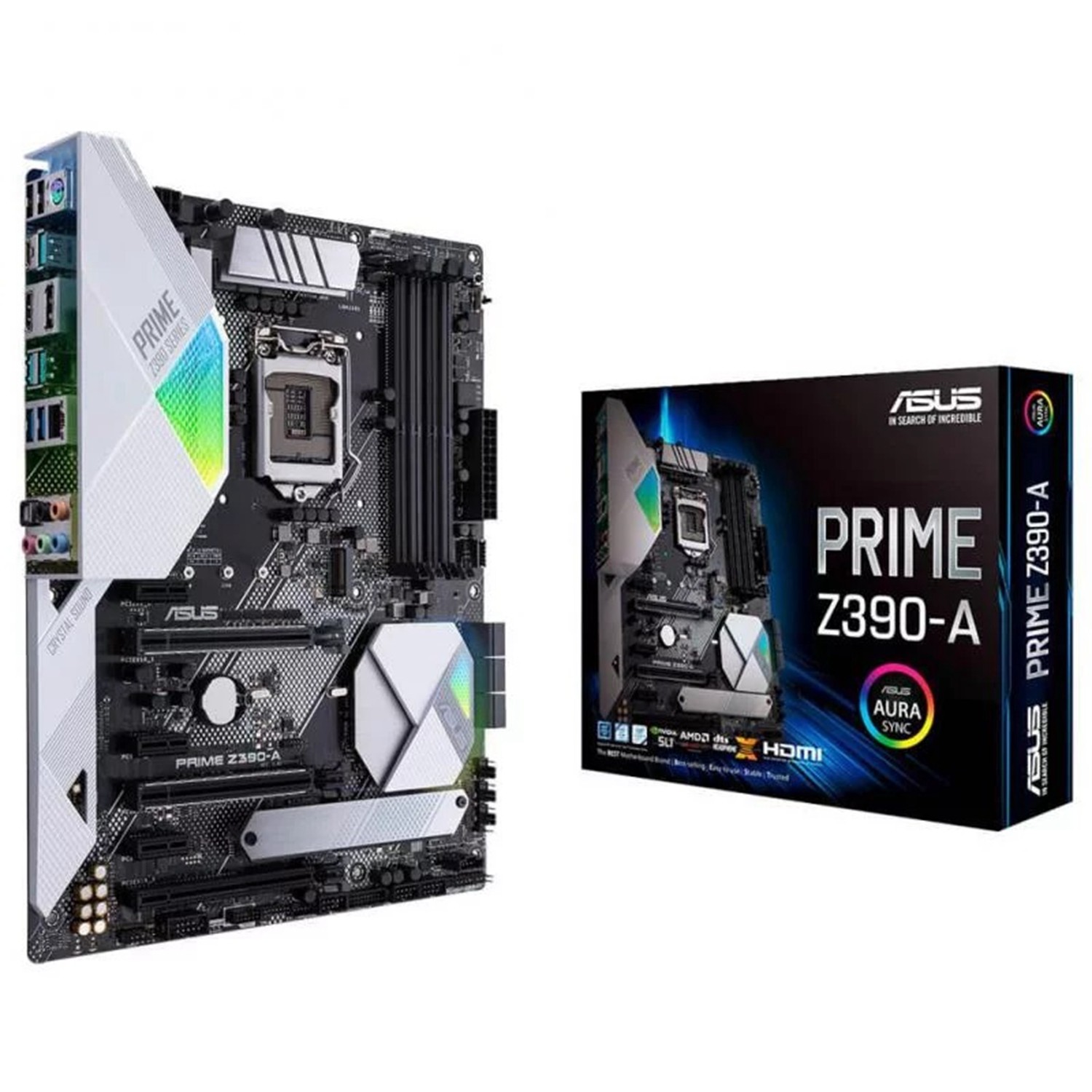 Asus Prime Z390-A Intel LGA 1151 ATX Motherboard x4 DDR4 RGB USB 3.1
