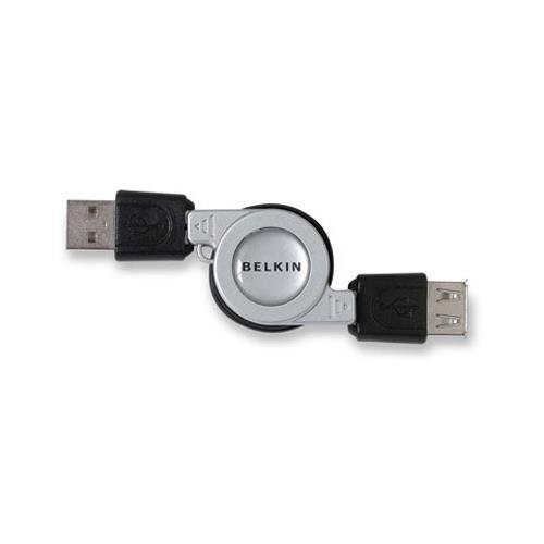 Belkin Retractable USB Extension Cable AM/F, 0.8m (F3U1342.6RTC
