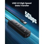 UGREEN 6957303886579 80657 USB 3.0 5Gbps HUB 4 Ports 1M cable - Black - Image 2