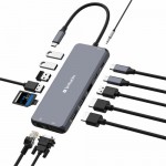 Verbatim 32154 USB Type C Docking Station for Monitor - Charging Capability - Memory Card Reader - SD - 3 Displays Supported - Full HD, 4K - 1920 x 1080, 3840 x 2160 - 7 x USB Ports - 2 x USB 2.0 - 5 x USB Type-A Ports - USB Type-A - 2 x USB Typ - Image 4
