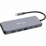 Verbatim 32154 USB Type C Docking Station for Monitor - Charging Capability - Memory Card Reader - SD - 3 Displays Supported - Full HD, 4K - 1920 x 1080, 3840 x 2160 - 7 x USB Ports - 2 x USB 2.0 - 5 x USB Type-A Ports - USB Type-A - 2 x USB Typ - Image 5