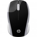 HP 2HU84AA Wireless Mouse 200 2.4GHz 3 Bottons USB Wireless 2xAAA 1000 dpi Up to 12M Battery Life Dongle all-day comfort design Black/Silver - Image 1