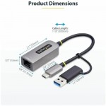 StarTech U2GA-USB-C-ETHERNET 2.5GbE USB-C to Ethernet Adapter with USB-A Converter, NBASE-T NIC, USB 3.0 Type-C 2.5/1G Multi Speed Network, USB 3.1 RJ45 - 2.5GbE NBASE-T USB-C to Ethernet Adapter w/USB-A Converter; Securely connects to networks  - Image 7