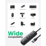 UGREEN 6957303886579 80657 USB 3.0 5Gbps HUB 4 Ports 1M cable - Black - Image 3