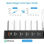 Choetech 6971824976991 Q3008 6-Port + QC 3.0 Multiple Device Charging station, best for school & Office - Image 2