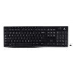 Logitech 920-003057 K270 2.4 GHz Wireless Full Size Keyboard 128-bit AES encryption 24-month battery life Spill resistant Durable UV-coated keys - Image 1