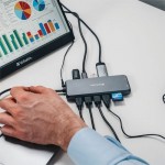 Verbatim 32154 USB Type C Docking Station for Monitor - Charging Capability - Memory Card Reader - SD - 3 Displays Supported - Full HD, 4K - 1920 x 1080, 3840 x 2160 - 7 x USB Ports - 2 x USB 2.0 - 5 x USB Type-A Ports - USB Type-A - 2 x USB Ty - Image 10
