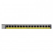 NETGEAR GS116LP 16-Port PoE/PoE+ Gigabit Ethernet Unmanaged Switch with 76W PoE GS116LP-100AJS