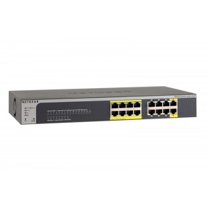 Netgear ProSAFE 16-port Gigabit Smart Switch with PoE and PD Ports (8 PoE-capable ports and 2 PD ports)