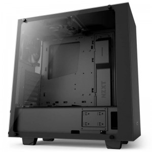 NZXT S340 Elite Matte Black ATX Case, T/G Side Window, No PSU