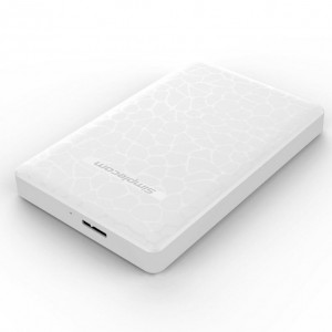 SIMPLECOM SE101-WH SE101 Compact Tool-Free 2.5'' SATA to USB 3.0 HDD/SSD Enclosure White Compatible with 7mm and 9.5mm laptop 2.5" SATA HDD/SSD