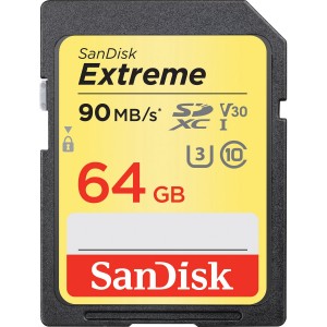 SanDisk 64GB Extreme SD Card SDXC UHS-I 90MB/s 4K Video Camera DSLR Memory Card SDSDXVE-064G
