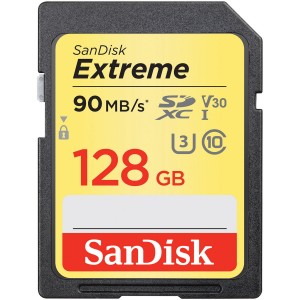 SanDisk 128GB Extreme SD Card SDXC UHS-I 90MB/s 4K Video Camera DSLR Memory Card SDSDXVF-128G