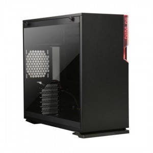 In Win 101C-BLACK Mid Tower Case with Tempered Glass Window RGB Front Panel