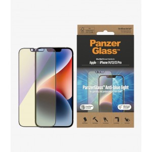 PanzerGlass Apple iPhone 14/iPhone 13/iPhone 13 Pro Anti-Blue Light Screen Protector Ultra-Wide Fit - (2791), AntiBacterial, Scratch Resistant