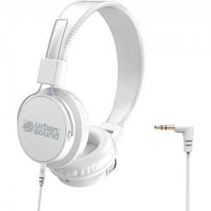 Verbatim Urban Sound Wired Over-the-head Binaural Stereo Headphone - White - Circumaural - 32 Ohm - 20 Hz to 20 kHz - 1.20 m Cable - Gold Plated Connector - Mini-phone (3.5mm)