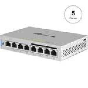 Ubiquiti UniFi Switch 8-port 60W with 4 x 802.3af PoE Ports - 5 Pack includes power supply US-8-60W-5