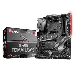 MSI B450 Tomahawk ATX Motherboard AMD Ryzen AM4 DDR4 M.2 HDMI DVI CrossFire