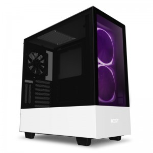 NZXT H510 Elite Tempered Glass Mid-Tower ATX Case - Matte White