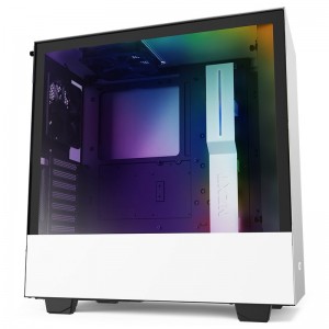 NZXT H510i Smart Tempered Glass Mid-Tower ATX Case - Matte White
