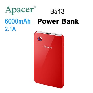 APACER Mobile Power Bank B513 6000mAh Red