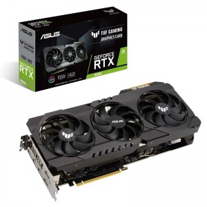 ASUS nVidia Geforce TUF-RTX3080-O10G-GAMING RTX 3080 10G OC Ampere SM 2nd RT Cores 3rd Gen Tensor Cores Military Grade Capacitors