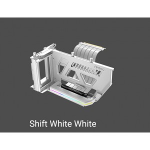 Antec AT-ARCVB-W190-A-PCIE4-RTX4  RGB Adjustable Shift PCI Vertical GPU Bracket PCI-E 4.0 Riser Cable white (190mm) for 4090 & 7900 XTX Cards. E-ATX, ATX, Case. 4 PCI required
