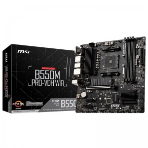 MSI B550M PRO-VDH Wi-Fi AM4 M.2 HDMI DP WiFi USB3.2 Micro-ATX Motherboard