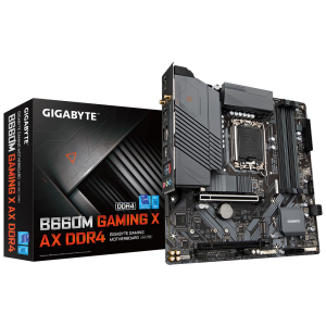 Gigabyte B660M GAMING X AX DDR4 Intel LGA 1700 Micro ATX  Motherboard, 4x DDR4 ~128GB, 1x PCI-E x16,1 x M.2,4 x SATA 6Gb/s