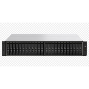 QNAP TS-h2490FU-7232P-64G,24-Bay all-flash NAS, NVMe Gen3 x4, AMD EPYC 7232P 3.1GHz, 64GB RAM, 2 x 2.5GbE LAN, 2 x 25GbE SFP28, w/o Rail Kit, 5 Yrs WTY