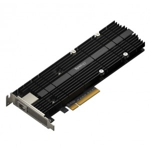 Synology E10M20-T1 10Gbe & M.2 SSD Adapter Card supporting SNV3400 and SNV3500 only.