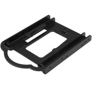 STARTECH BRACKET125PT Drive Bay Adapter for 3.5" SATA/600, Serial Attached SCSI (SAS), U.2 Internal - Black - Easily install one 2.5" solid-state drive or hard drive into a 3.5" bay, without requiring any additional hardware or tools - 2.5i