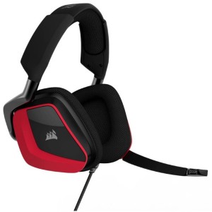Corsair Void Pro RGB LED 7.1 Wired Gaming Headset Headphones Mic PC Mac Red CA-9011157-AP