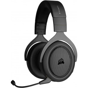 Corsair HS70 Wired & Bluetooth 5 for 30 Hrs, 24-bit USB Audio, Discrod 50mm Driver Headset Black. PC, XBox, Switch,  PS4 and PS5 Compatible.