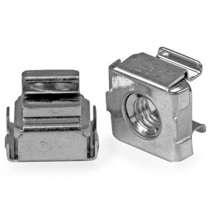STARTECH CABCAGENUTS2 M5 Cage Nuts - 100 Pack - M5 Mounting Cage Nuts for Server Rack & Cabinet - Cage Nut - Stainless Steel - Silver - 100 / Pack