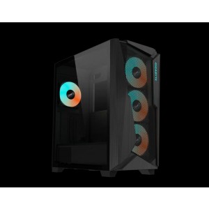Gigabyte GB-C301G V2 C301V2 RGB Tempered Glass E-ATX Black Mid Tower Gaming Chassis 2x3.5" 2x2.5" 2xUSB3.0 Detachable Dust Filter Liquid Cooling PSU Standard ATX