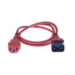 Cabling IEC C13 to C14 Power Cable Red 3M