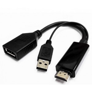 8Ware HDMI to DP DisplayPort Male to Female Active Adapter Converter Cable USB powerred